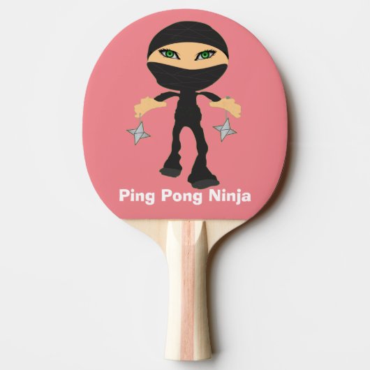 Mädchen-Klingeln Pong Ninja Tischtennis Schläger (Rückseite)