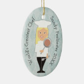 Mädchen-Koch Weihnachtsverzierung des Keramikornament (Rechts)