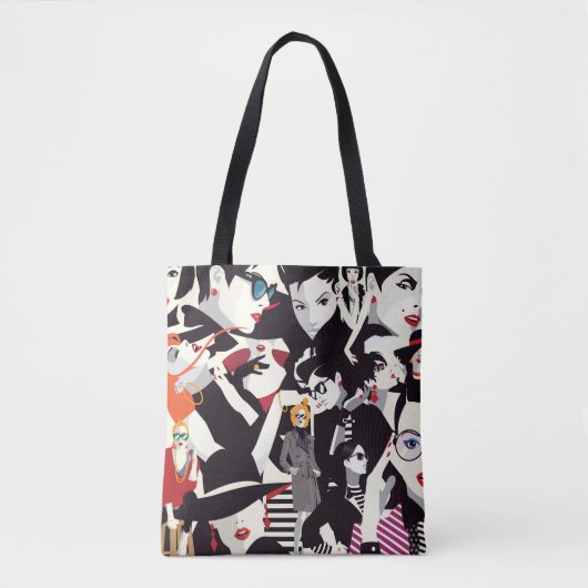 Mädchen-Kollektion: Pop-Kunst Tasche (Vorderseite)