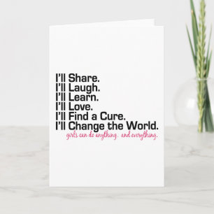 Mädchen können alles tun (Mädchen Power) Karte