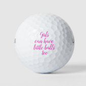 Mädchen können kleine Bälle Pink Funny Golf Balls (Vorderseite)