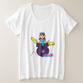 Mädchen können nicht was? Benutzerdefiniertes Desi Große Größe T-Shirt (Design vorne)