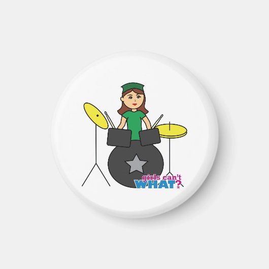 Mädchen können nicht was? Benutzerdefiniertes Desi Magnet (Vorne)