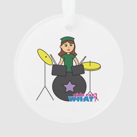 Mädchen können nicht was? Benutzerdefiniertes Desi Ornament (Rückseite)