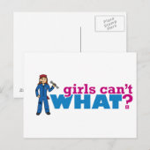 Mädchen können nicht was? Benutzerdefiniertes Desi Postkarte (Vorne/Hinten)