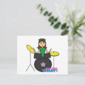 Mädchen können nicht was? Benutzerdefiniertes Desi Postkarte (Stehend Vorderseite)