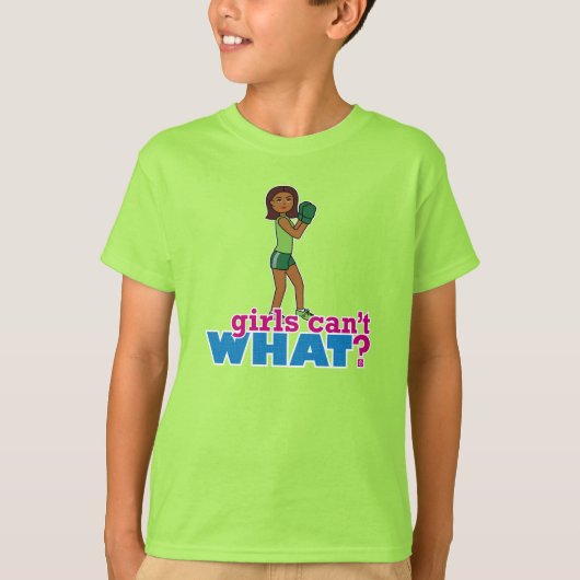 Mädchen können nicht was? Benutzerdefiniertes Desi T-Shirt (Vorderseite)