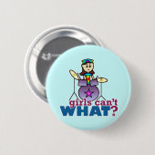 Mädchen können nicht was? Drummer Button (Vorne & Hinten)