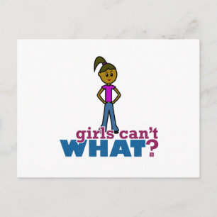 Mädchen können nicht was? Mädchen Postkarte