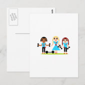 Mädchen können steigen postkarte (Vorne/Hinten)