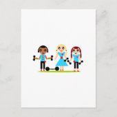 Mädchen können steigen postkarte (Vorderseite)