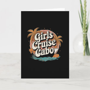 Mädchen Kreuzfahrt Cabo Erntedankfest Herbst Retro Karte