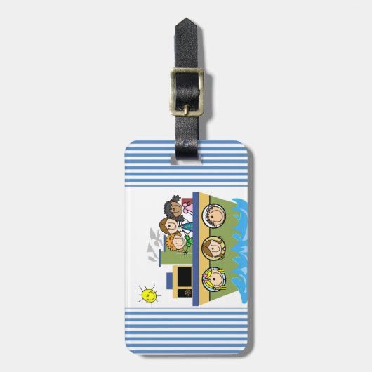 Mädchen-Kreuzfahrt Gepäckanhänger (Vorderseite vertikal)