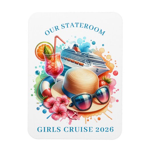 Mädchen Kreuzfahrtschiff Kabine Magnet (Vertikal)