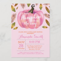 Mädchen-Kürbis-Fall-Babyparty-Einladung