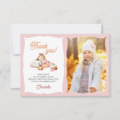 Mädchen-Kürbis-Patch-Bögen Geburtstagsfeier Danke (Vorderseite)