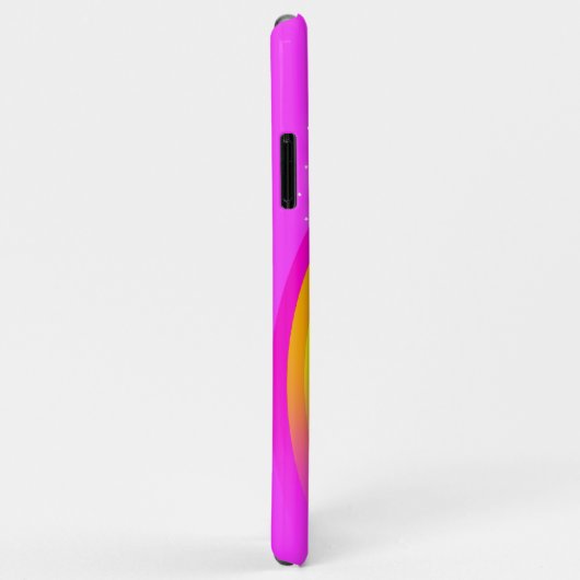 Mädchen kurzer Name Regenbogenrosa Kinder Case-Mate iPhone Hülle (Hinten/Rechts)