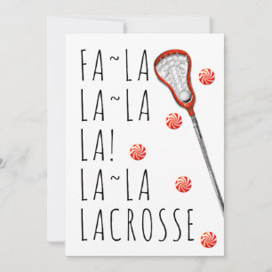 Mädchen Lacrosse Feiertagskarte
