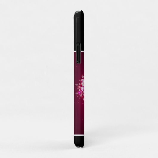 Mädchen Lacrosse Floating Hearts Case-Mate iPhone Hülle (Hinten/Rechts)