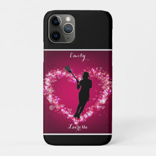 Mädchen Lacrosse Floating Hearts Case-Mate iPhone Hülle