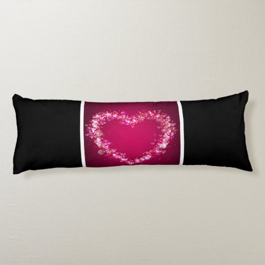 Mädchen Lacrosse Floating Hearts Seitenschläferkissen (Rückseite)