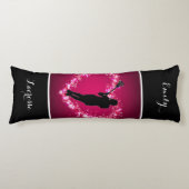 Mädchen Lacrosse Floating Hearts Seitenschläferkissen (Vorderseite)