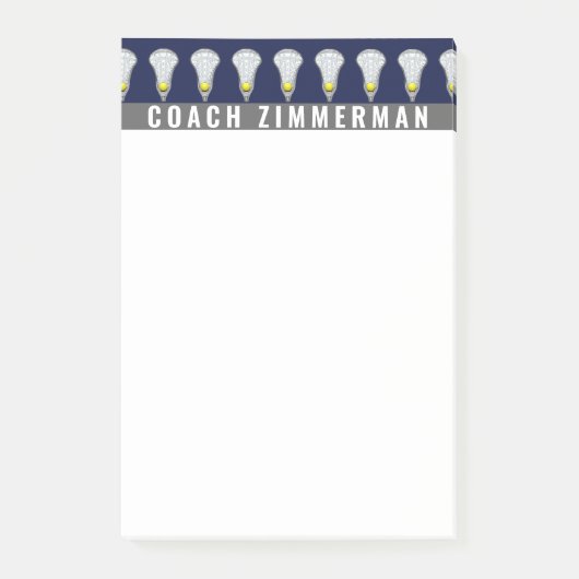 Mädchen Lacrosse Post-it Klebezettel (Vorderseite)