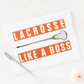 Mädchen Lacrosse rechteckiger Aufkleber (Umschlag)