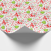 Mädchen Lacrosse Weihnachtsgeschenk Geschenkpapier (Ecke)