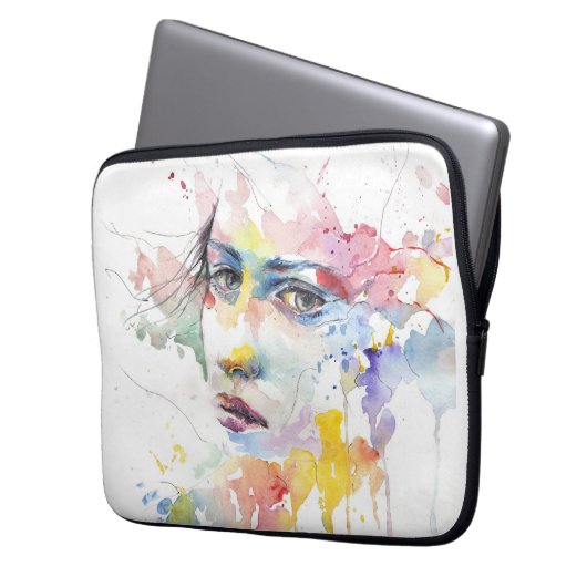 Mädchen Laptopschutzhülle (Vorderseite Links)