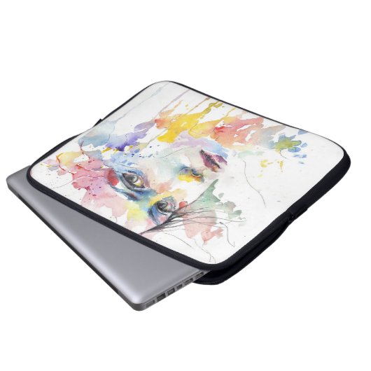 Mädchen Laptopschutzhülle (Vorne Knopf)