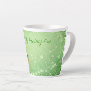  Mädchen-Latte-Kaffeetasse   Grüne feminine Ästhet Milchtasse
