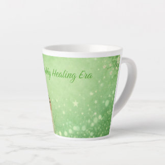 Mädchen-Latte-Kaffeetasse | Grüne feminine Ästhet Milchtasse