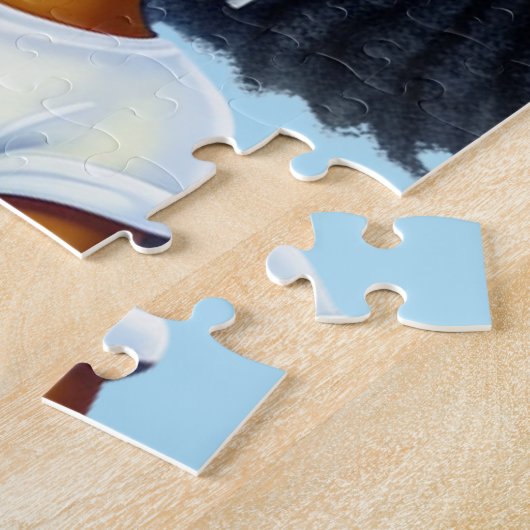 Mädchen Lauf die Welt Personalisiertes Puzzle (Seite)