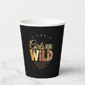 Mädchen laufen wild Safari Junggesellinnenabschied Pappbecher (Vorderseite)