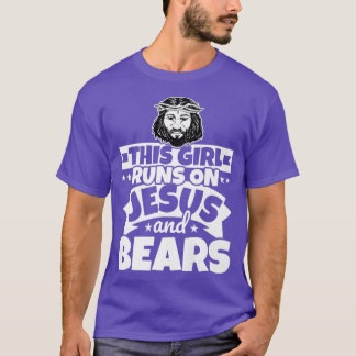 Mädchen läuft auf Jesus and Bears Premium T-Shirt