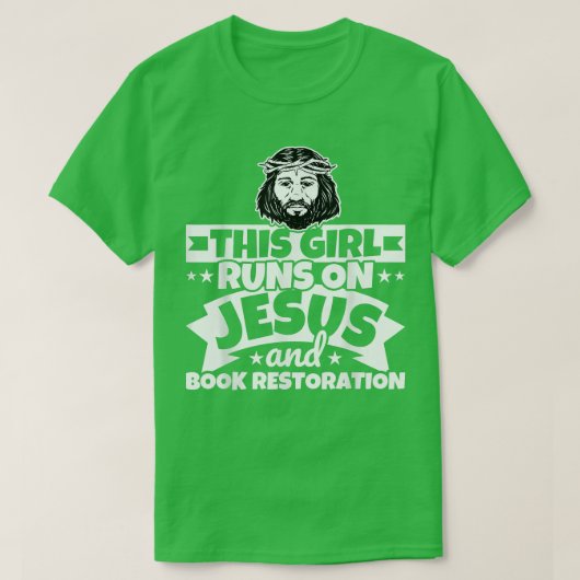 Mädchen läuft auf Jesus und die Restaurierung von T-Shirt (Design vorne)