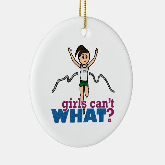 Mädchen läuft in Grün Keramikornament (Rechts)