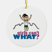 Mädchen läuft in Grün Keramikornament (Vorne)