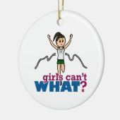 Mädchen läuft in Grün Keramikornament (Links)