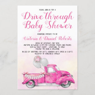 Mädchen-Laufwerk durch Babydusche Einladung