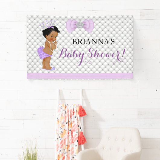 Mädchen-Lavendel Diamant-Glitzer-ethnischer Banner (Insitu)