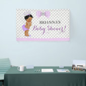 Mädchen-Lavendel Diamant-Glitzer-ethnischer Banner (Messeveranstaltung)