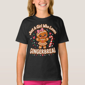 Mädchen Lebkuchenmann Lustiges Weihnachten Frauen T-Shirt