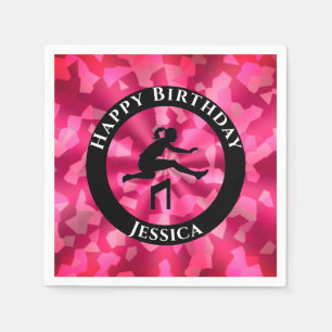 Mädchen Leichtathletik Pink Camo Serviette