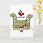 Mädchen-Liebe-Camping Karte (Gelbe Blume)