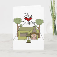 Mädchen-Liebe-Camping