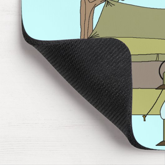 Mädchen-Liebe-Camping Mousepad (Ecke)