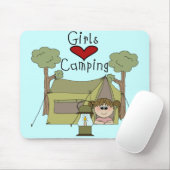 Mädchen-Liebe-Camping Mousepad (Mit Mouse)