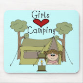 Mädchen-Liebe-Camping Mousepad (Vorne)